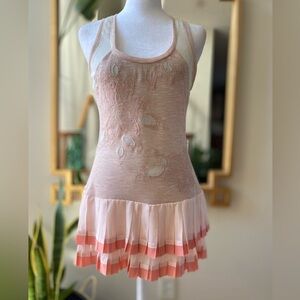 Luluvia tank top with pleated peplum skirt